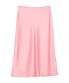 Blumarine Satin Midi Skirt