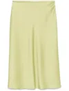 Blumarine Satin Midi Skirt In Green