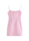 Blumarine Satin Mini Dress In Pink
