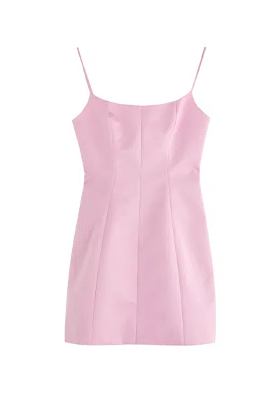 Blumarine Satin Mini Dress In Pink