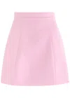 Blumarine Duchesse High-rise Satin Maxi Skirt In Pink