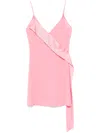 Blumarine Satin Slip Dress In Pink