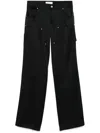 Blumarine Satin Trousers In Black