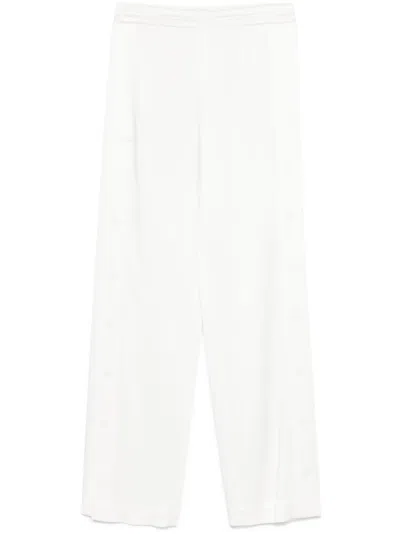 Blumarine Satin Trousers In White