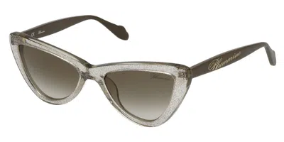 Blumarine Sbm155 0xaq Women's Sunglasses Brown Size 55