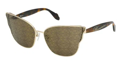 Blumarine Sbm158 300l Women's Sunglasses Rose-gold Size 68