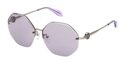 Blumarine Sbm160 A39y Women's Sunglasses Rose-gold Size 60