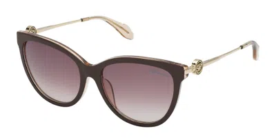 Blumarine Sbm162 0amf Women's Sunglasses Brown Size 55