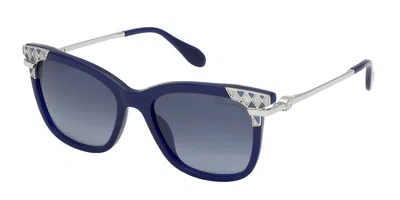 Blumarine Sbm164s 03gr Women's Sunglasses Blue Size 54
