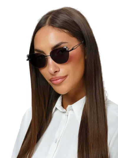 Blumarine Sbm230s Metal Round-frame Sunglasses In Multi