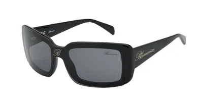 Blumarine Sbm782 0700 Women's Sunglasses Black Size 99