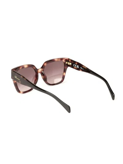 Blumarine Sbm905 Acetate Square-frame Sunglasses In Multi