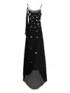 Blumarine Scattered-embellishments Maxi Dress In Black