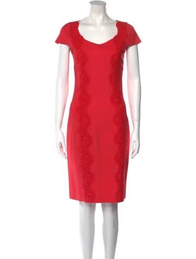 Pre-owned Blumarine Scoop Neck Knee-length Dress In Red