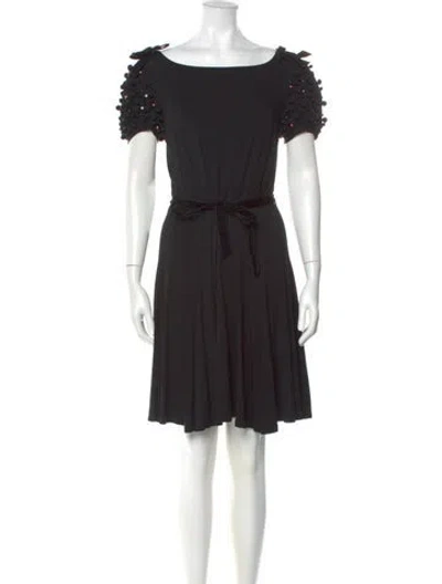 Pre-owned Blumarine Scoop Neck Mini Dress In Black