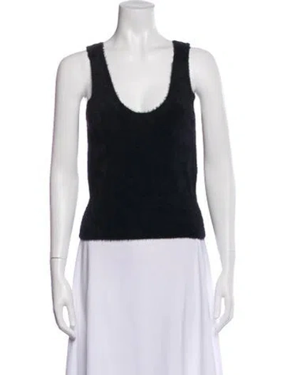 Pre-owned Blumarine Scoop Neck Sleeveless Top In Black