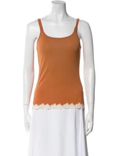 Pre-owned Blumarine Scoop Neck Sleeveless Top In Orange