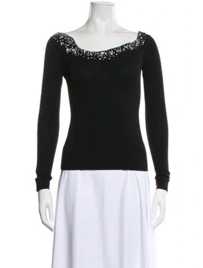 Pre-owned Blumarine Scoop Neck Sweater In Black