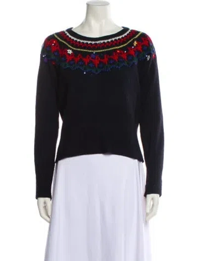 Pre-owned Blumarine Scoop Neck Sweater In Blue