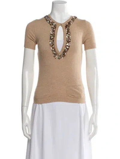 Pre-owned Blumarine Scoop Neck Sweater In Neutral