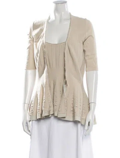 Pre-owned Blumarine Scoop Neck Sweater In Neutrals
