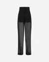 Blumarine Georgette Pants For Special Occasions In Black