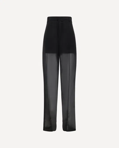 BLUMARINE SEMI-SHEER GEORGETTE PANTS