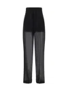 Blumarine Georgette Pants For Special Occasions In Black