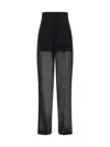 Blumarine Georgette Pants For Special Occasions In Black
