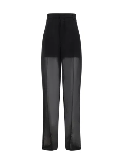 BLUMARINE SEMI-SHEER GEORGETTE PANTS