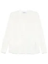 Blumarine Semi Trasparent Blouse In White Silk With Rouches