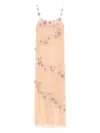 Blumarine Sequin-embellished Tulle Maxi Dress In Pink