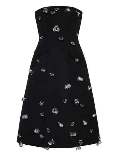 Blumarine Sequin-embellishments Midi Dress In Black