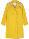 Blumarine Shearling Coat In Yellow