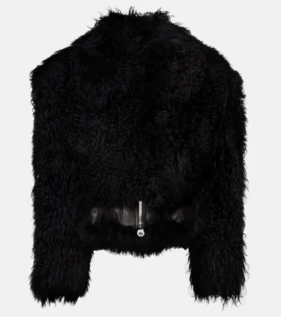 Blumarine Shearling Jacket In Black
