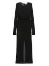 Blumarine Sheer Maxi Dress In Black