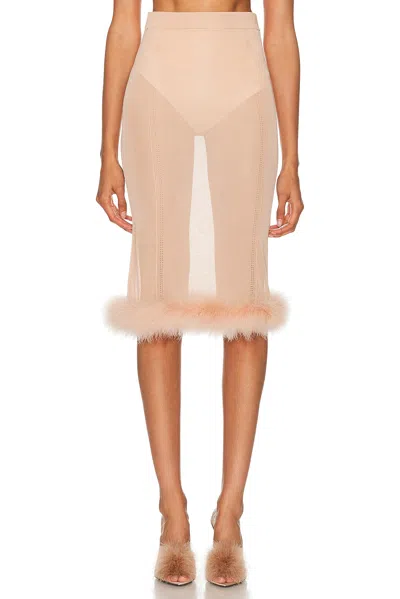 BLUMARINE SHEER MIDI SKIRT