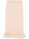Blumarine Sheer Midi Skirt In Pink