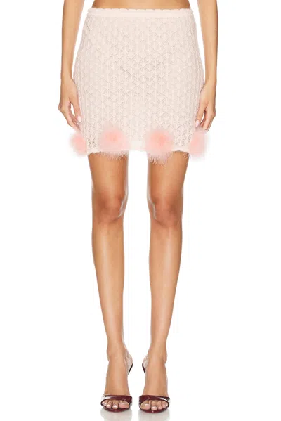 Blumarine Sheer Mini Skirt In Pink