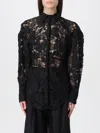Blumarine Macrame-lace Shirt In Black
