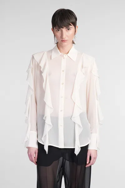 Blumarine Shirt In Beige Silk