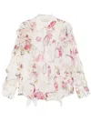 Blumarine Women Floral Silk Chiffon Shirt