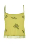 Blumarine 2c346a Tulle Embroid Top