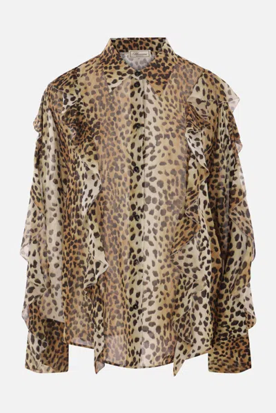 Blumarine Shirts In Animal Print