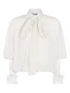 Blumarine White Silk Chiff Blouse