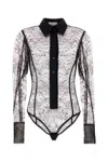 Blumarine Black Lace Bodysuit In Black