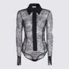 Blumarine Shirts Blacks And Greys In Multi