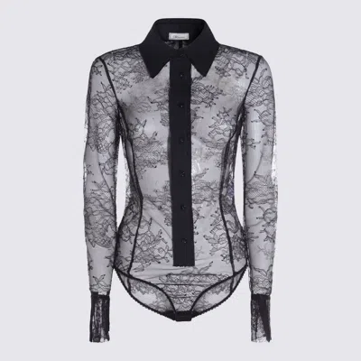 Blumarine Shirts Blacks And Greys In Multi