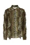Blumarine Printed Georgette Shirt In Multicolor