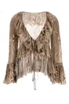 Blumarine Women Printed Chiffon Blouse In Multicolor